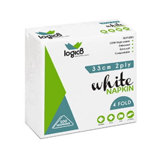 Picture of Case Napkin 2 ply White Logic 8 100x20